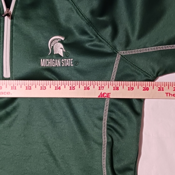 Michigan State Spartans Colosseum Hooded Half Zip Pullover Jacket - Picture 3 of 6